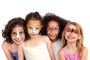 Face painting group clipart