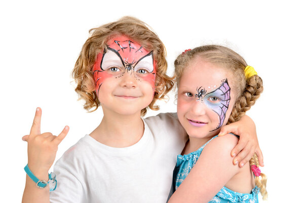 Face painting, spider web