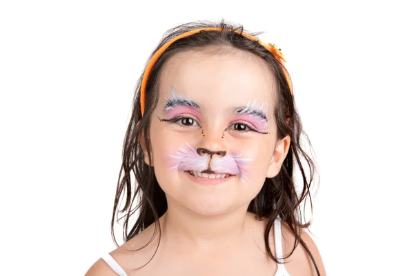 Face painting, kitten — Stock Photo, Image