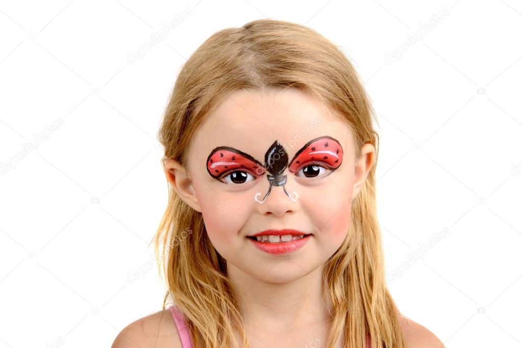 Face painting, ladybug