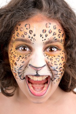 Yüz Boyama, leopar