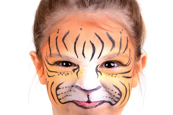 Kinderschminken Tiger — Stockfoto