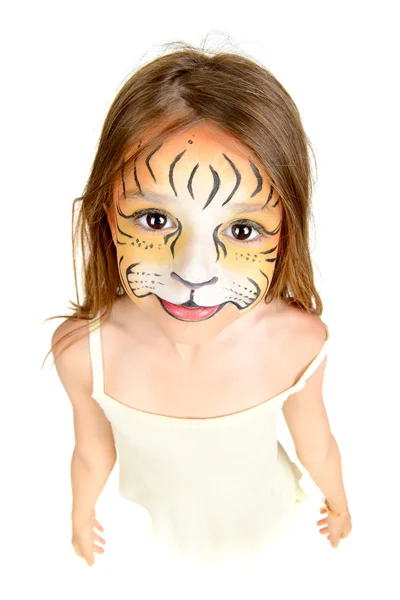 Kinderschminken Tiger — Stockfoto