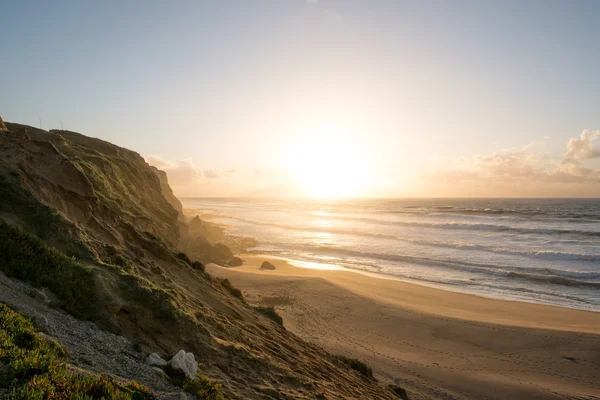 Kumsalda gün batımı — Stok fotoğraf