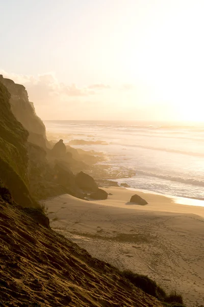 Coucher de soleil sur la plage — Photo