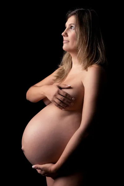 Pregnant nude — Stock Photo, Image