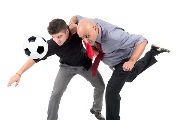 Przedsiębiorcy gry w piłkę nożną — Zdjęcie stockowe