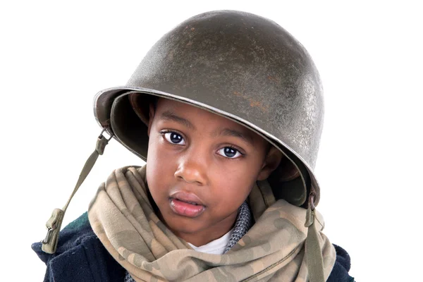 Rapaz soldado — Fotografia de Stock