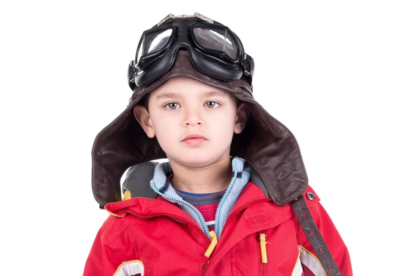 Jeune garçon aviateur — Photo