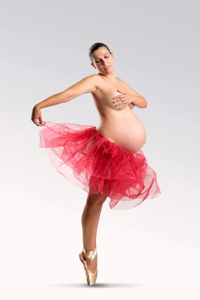 Pregnant ballerina — Stock Photo, Image