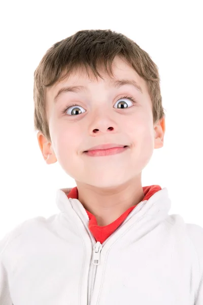 Boy making faces — Stock Photo, Image