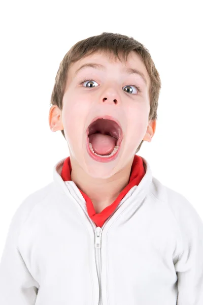 Boy making faces — Stock Photo, Image