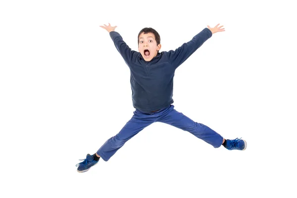 Rapaz saltando — Fotografia de Stock