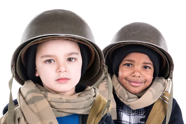 Meninos soldados — Fotografia de Stock