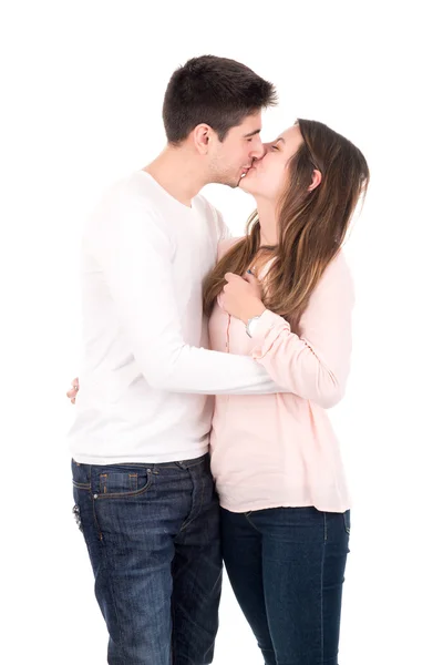 Jovem casal beijando — Fotografia de Stock