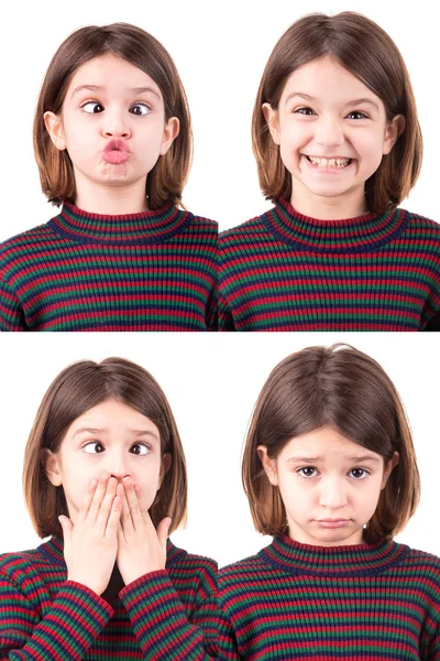 Chica haciendo caras graciosas — Foto de Stock