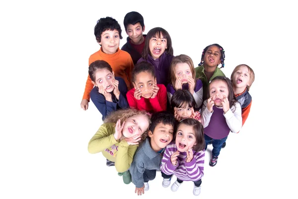 Group of children making faces Royalty Free Stock Images