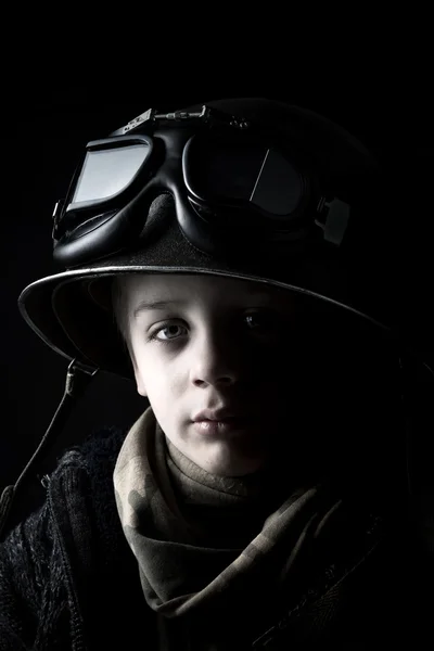 Chlapec voják — Stock fotografie