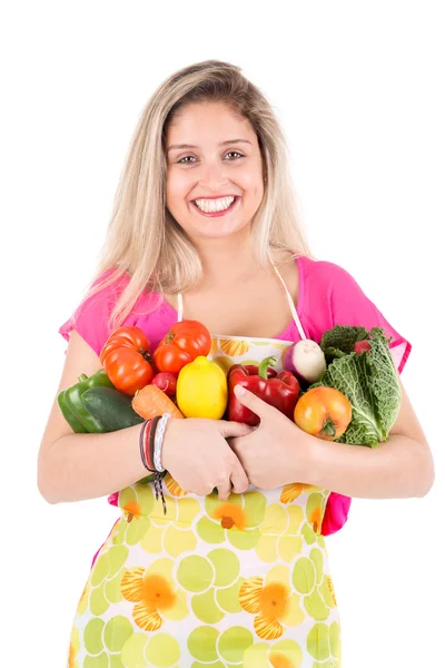 Femme aux légumes — Photo