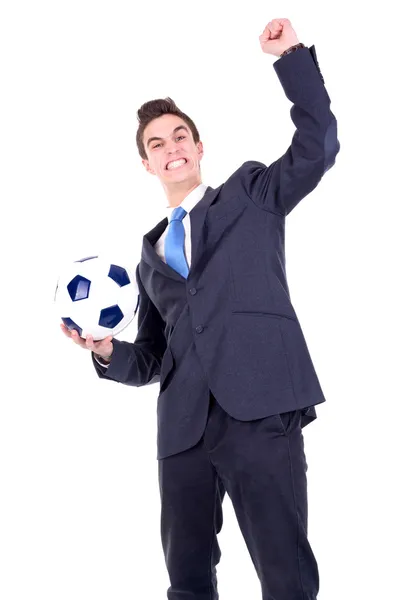 Άνθρωπος που γιορτάζει ένα γκολ — Φωτογραφία Αρχείου