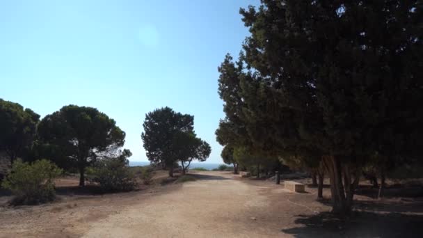 Paphos Chipre Setembro 2021 Vista Dos Túmulos Dos Reis Ruínas — Vídeo de Stock