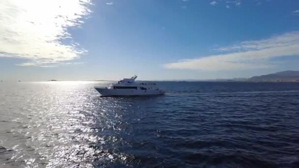 Safaga Hurghada Egypt December 2021 Excursion Yacht Sails Red Sea — Stock Video