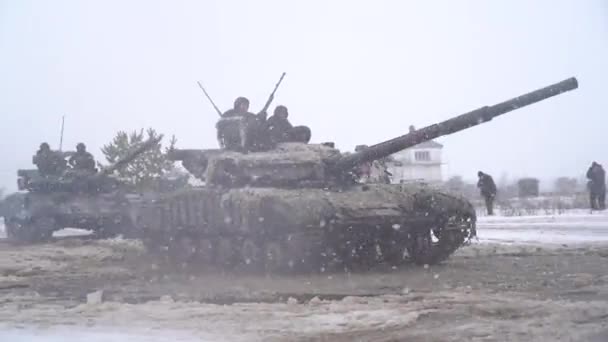 Ukrainisch Russische Grenze Ukraine Februar 2022 Die Ukrainische Armee Führt — Stockvideo