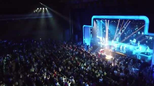 Kiev Ukrayna Avrupa Aralık 2019 Yeni Yıl Konseri Sırasında Tam — Stok video