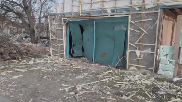 Velyka Dymerka Kyiv Oblastı Ukrayna Nisan 2022 Ukrayna Savaşı Rus — Stok video