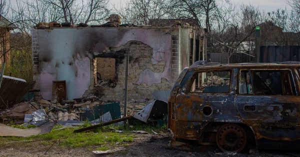 Velyka Dymerka Kyiv Region Ukraine April 2022 War Ukraine Russia — 图库照片