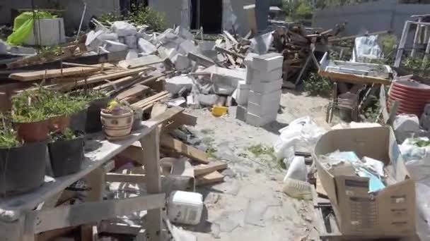 Irpin Kiev Regio Oekraïne Juni 2022 Verbrand Huis Van Raketbommenwerpers — Stockvideo