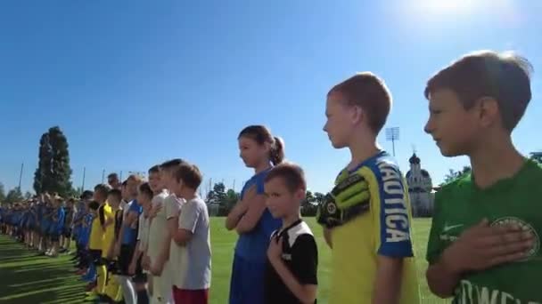 Kyiv Ukrayna Temmuz 2022 Çocuk Futbol Şampiyonası Çocuk Futbol Bölümü — Stok video