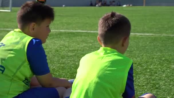 Kiev Oekraïne Juli 2022 Kampioenschap Kindervoetbal Kindervoetbal Sectie Kinderen Spelen — Stockvideo