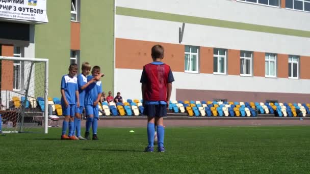 Киев Украина Июль 2022 Чемпионат Детскому Футболу Детская Футбольная Секция — стоковое видео