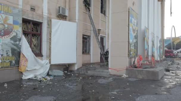 Vinnytsia Ukraine July 2022 Consequences Bombing City Center Consequences War — Stockvideo