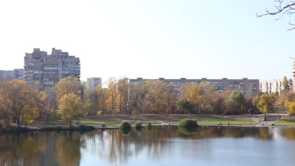 Quartiere Residenziale Nella Città Dnipro Ucraina Edificio Più Piani Nei — Video Stock