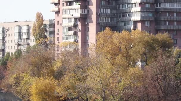 Quartiere Residenziale Nella Città Dnipro Ucraina Edificio Più Piani Nei — Video Stock