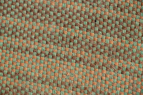 Мягкая Ткань Кресла Коричневом Зеленом Цвете Макрос Фото Фона Обивка — стоковое фото