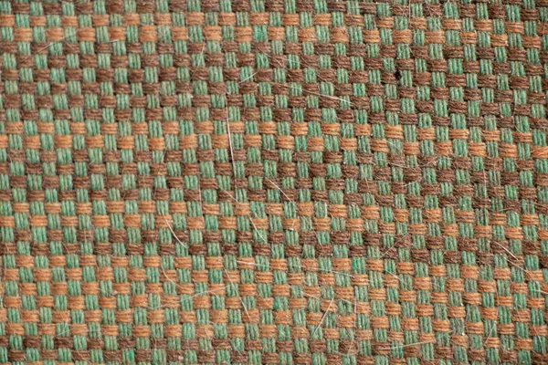 Tapicerka Krzesła Tkanina Kolorze Brązowym Zielonym Makro Zdjęcie Tle Tapicerka — Zdjęcie stockowe