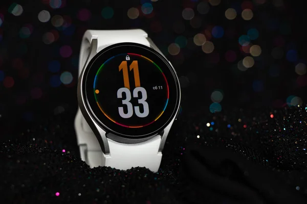 Ουκρανία Dnepr 2021 Smart Watch Samsung Galaxy Watch Track Γκρι — Φωτογραφία Αρχείου