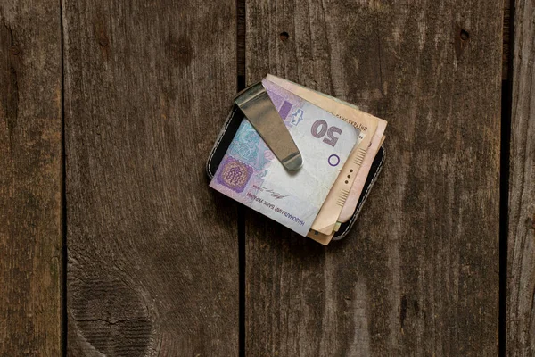 Українські Гроші Грошах Ізольованому Фоні Фінансах — стокове фото