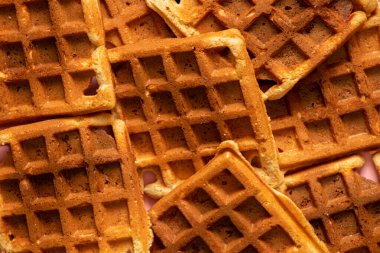 Viyana waffle 'ı arka plan ve waffle' lar için izole edilmiş