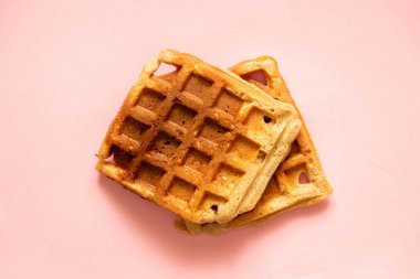 Viyana waffle 'ı arka plan ve waffle' lar için izole edilmiş