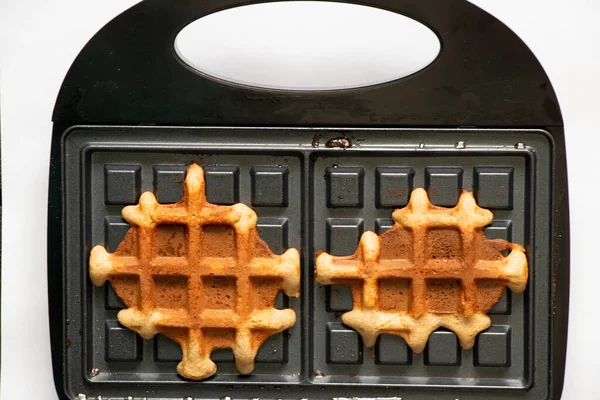 Viyana Waffle Waffle Izgarası Arka Plan Waffle Için Izole Edilmiş — Stok fotoğraf