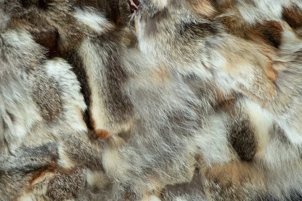 Natural Fur Background Brown Fur Coat Close — Stockfoto