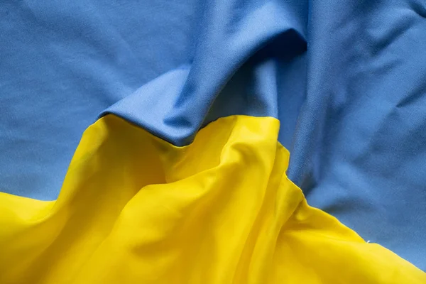Bandeira Nacional Amarelo Azul Ucrânia Como Pano Fundo Parar Guerra — Fotografia de Stock