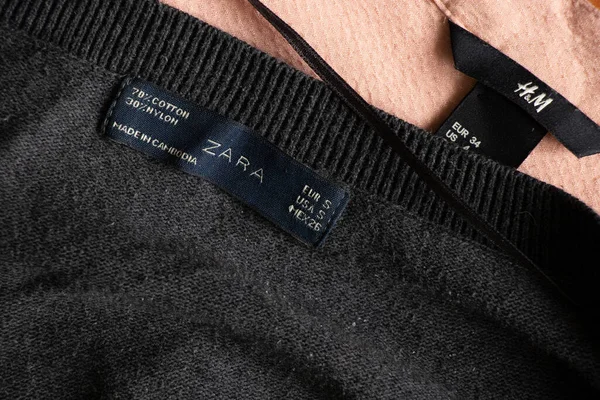 Ukraine Dnipro 2022 Jacket Zara Tags Sanctions Sale Fashionable Clothes — Stock Photo, Image