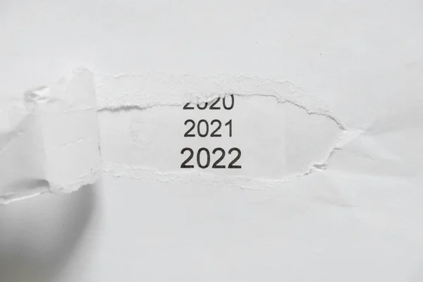 Partir Buraco Papel Inscrições 2021 2022 São Visíveis 2022 Como — Fotografia de Stock