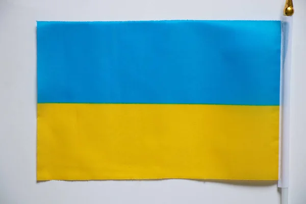 Drapeau National Jaune Bleu Ukraine Comme Fond Arrêter Guerre Paix — Photo