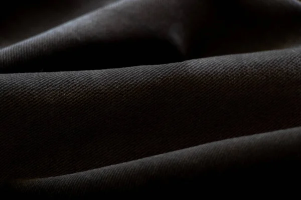 Tejido Gris Terciopelo Arrugado Negro Como Primer Plano Fondo Moda — Foto de Stock